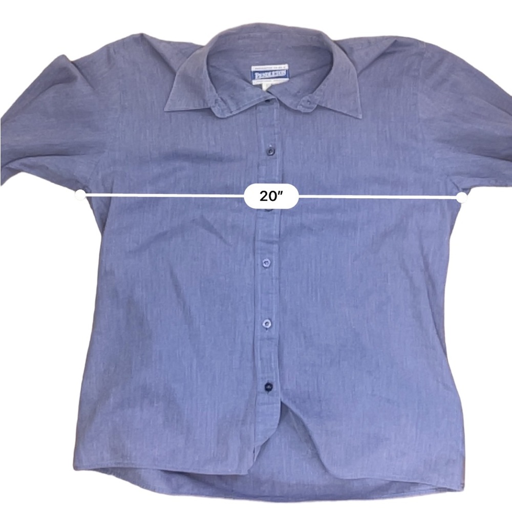 Pendleton Blue Button Down Long Sleeve Shirt - Si… - image 6